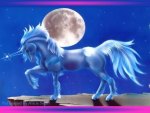 unicorn in blue