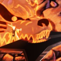 Naruto with Nine Tail Kyubi power