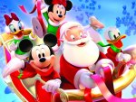 Mickey Mouse and Santa