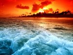 Fiery Sunset Beach