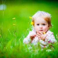 cute baby in grass
