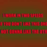 I Work In Two Speeds