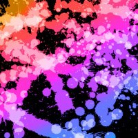 Rainbow Splatter Pattern