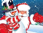 Frosty and Santa
