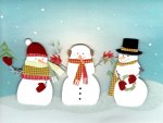 "  Three Wise Snowmen  "