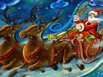 "  Santa & The Reindeer  "