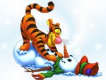 tiger and snowman