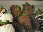 Chocolate coated strawberries