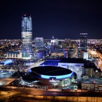 Oklahoma City Skyline Night View