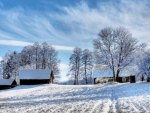 "  Cabin At Winter  "