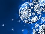 Blue Snowflake Balls