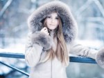 beauty girl in winter