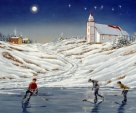 " Playing Hockey On The Pond "