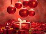 Christmas balls and gifts