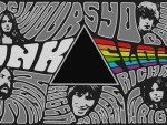 Pink Floyd Collage: Syd Barret, Roger Waters, David Gilmour, Steve Right & drummer Nick Mason.