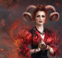 Horned Fantasy Woman