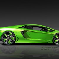 Green Lamborghini