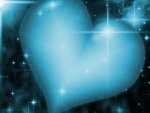 Blue Heart With Stars