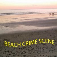 Beach crime scene