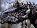 Fantasy Dragon Woman Warrior