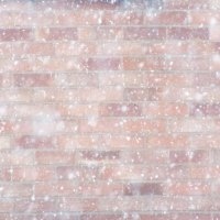 Snow against the wall.