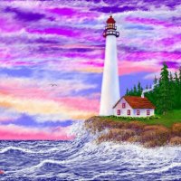 rainbow lighthouse