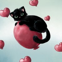 Happy Valentines Day Kitten