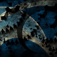 Blue Cog Grunge