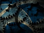 Blue Cog Grunge