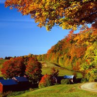 Woodstock In Autumn  Vermont