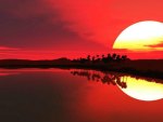 Sunset Red Reflections