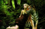 Tiger and lady