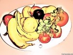 Cartoon fruit platter