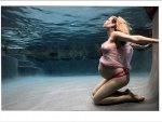 Pregnant model underwater