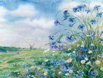Blue Flowers Painting