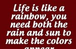 Life is like a rainbow