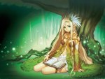Anime girl in the forest