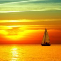 Bright Colorful Sunset