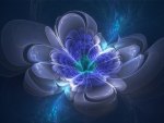 Purple Blue Abstract Flower