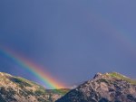 Beautiful Rainbow in the mountains