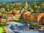 Italian village harbor