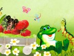 Strawberry Fairy and Frog