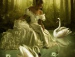 Lady with Swans