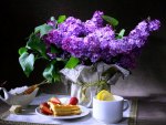 Teatime and flowers of spring