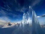 Ice in the blue