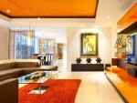 Orange living room