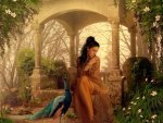 Lady with Peacock