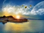 Balloons Over Beach