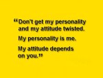 Personality and attitude