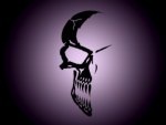 Half Skull in Purple Light